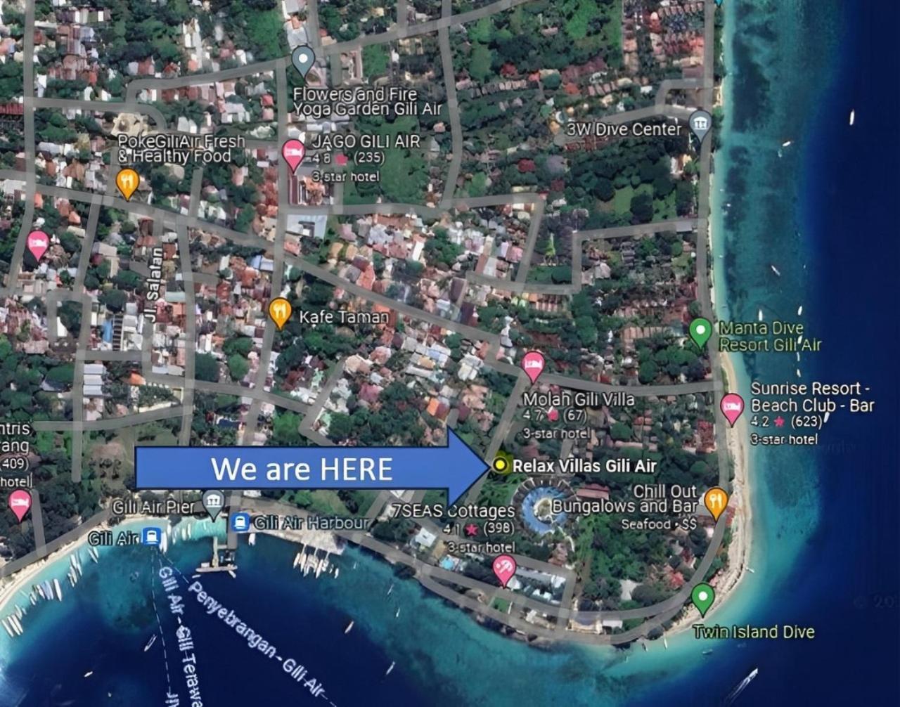 Relax Villas Gili Air Bagian luar foto